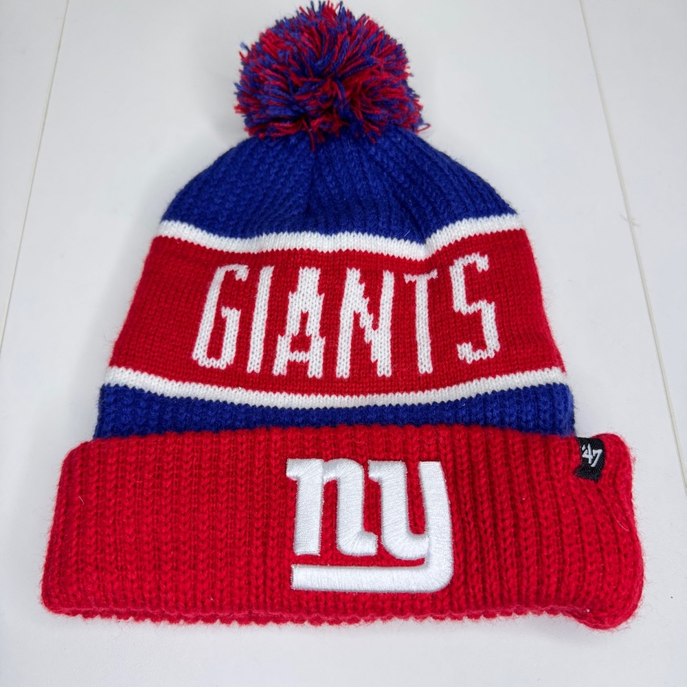 NY Giants '47 Brand Winter Pom Beanie